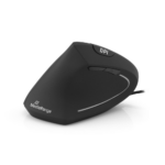 MediaRange Corded ergonomic 6-button optical mouse for left-handers (Black, Wired) (MROS231)