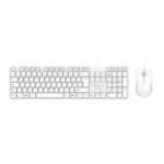 MediaRange Wired Keyboard and Mouse Set, QWERTY (GR), Function Keys, 3-Button Mouse,1.200 dpi, Symmetrical, 1.5m Cable, White (MROS276-GR)