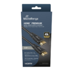 MediaRange HDMI Premium High Speed with Ethernet Cable, Ver. 2.0, 18 Gbps Ver. 2.1, 4k@60Hz, 2.0m, Black (MRCS247) - Image 2