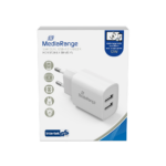 MediaRange 12W charger with two USB-A outputs, white (MRMA114) - Image 2