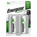 Energizer R20 D Ni-MH 2500mAh Rechargeable batteries (ENE10)